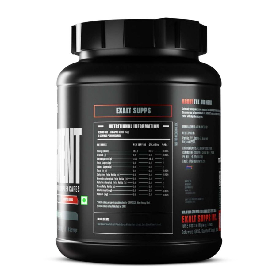 Exalt Supps The Augment Enzymatic Blend of Complex Carbs